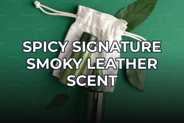 spicy signature smoky leather scent